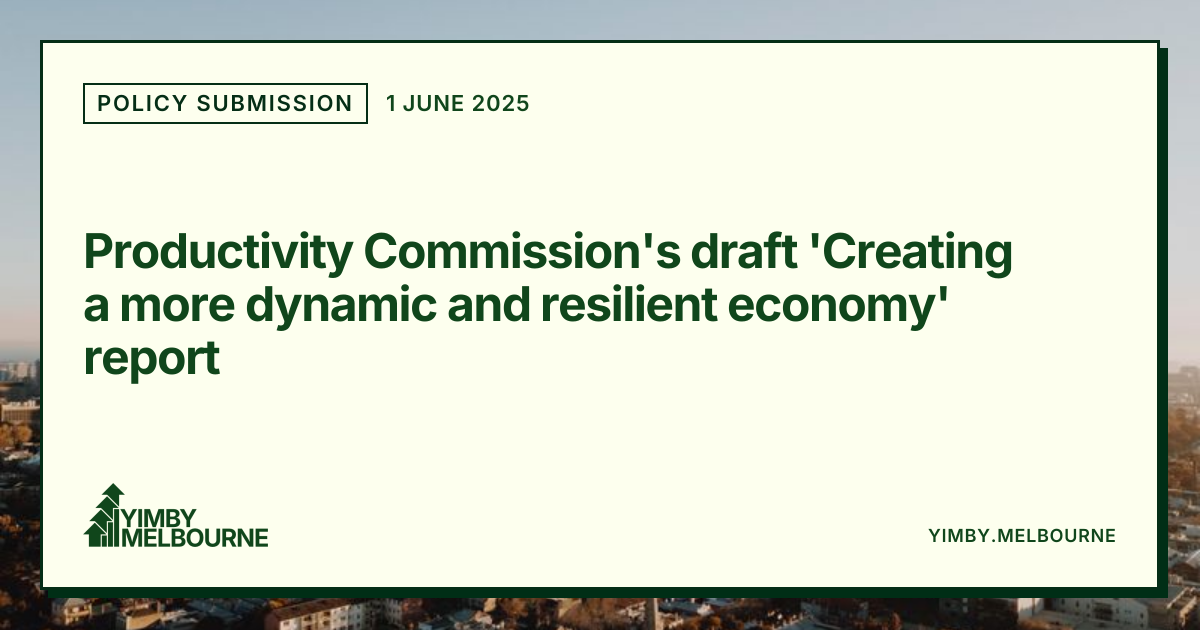 Productivity Commission's draft 'Creating a more dynamic and resilient ...